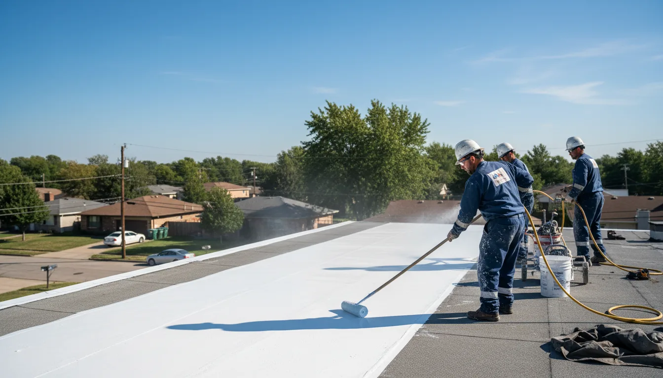 Commercial roof coating in Perry, IL near me